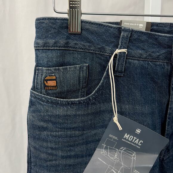 G Star Raw Jeans Mens 31 x 29 Motac Deconstructed 3D Slim Blue Motorcycle Moto - Picture 8 of 13